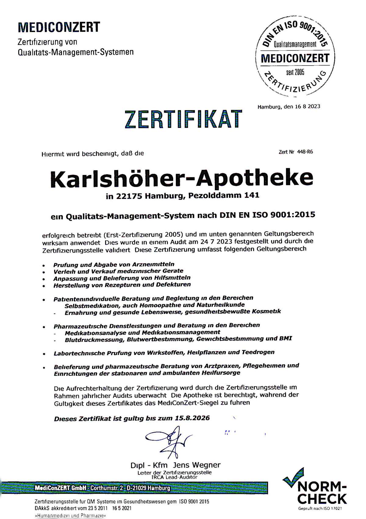 QMS-Zertifikat QMS-Zertifikat